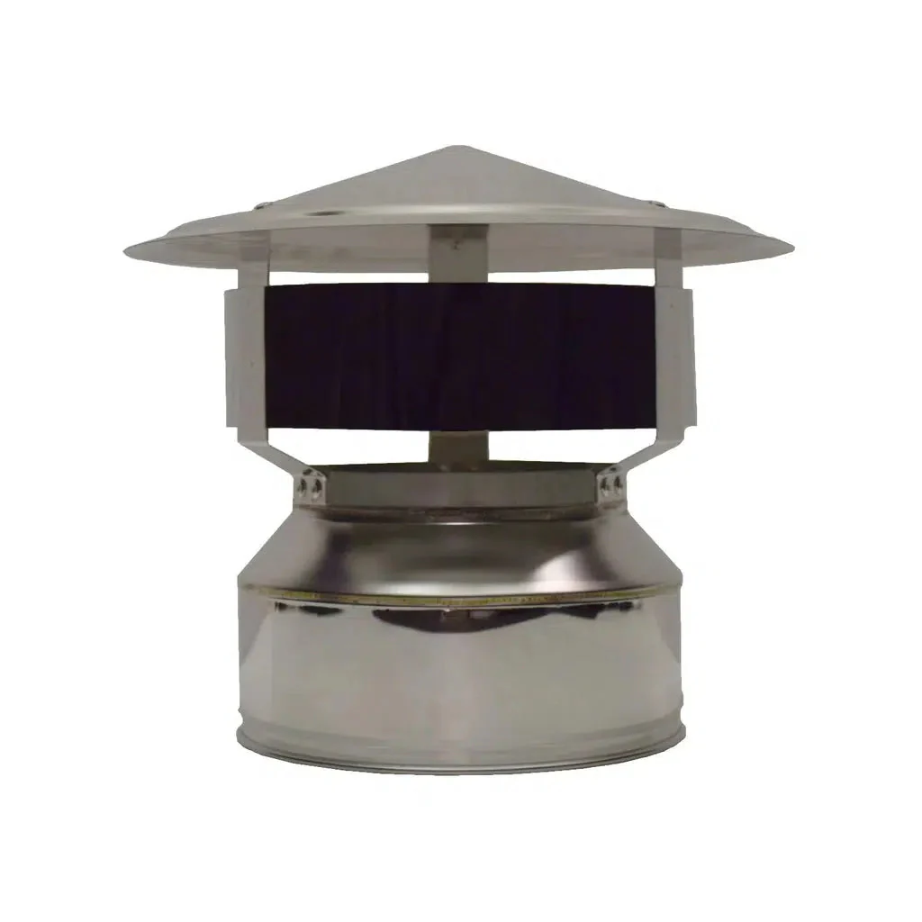 8" Two Storey Wall Penetration Flue Kit All Black (Suits Freestanding Fireplaces) - Image 8