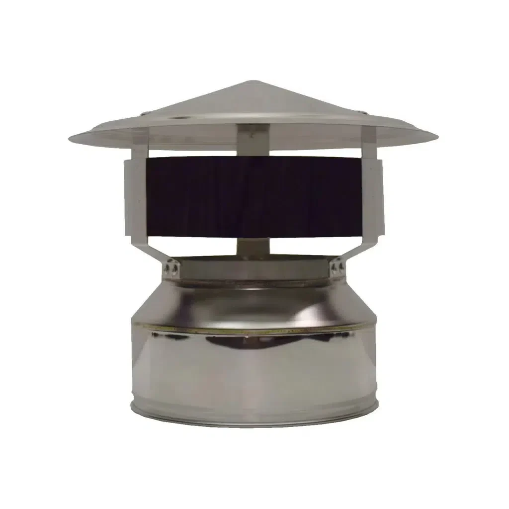 6" Standard Room Sealed 4m Flue Kit Double Heat Shield All Black (Suits Freestanding Fireplaces) - Image 3