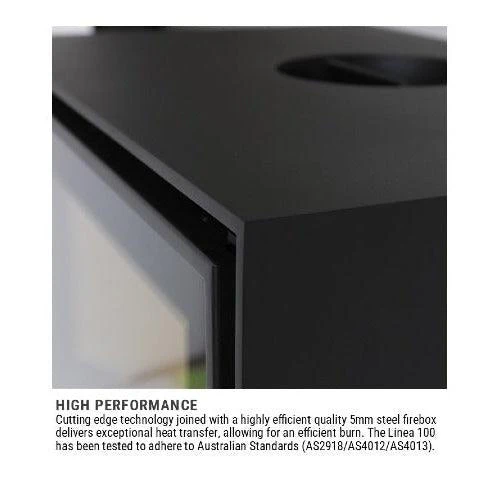 ADF Linea 100 Duo B Freestanding Wood Fireplace - Image 3