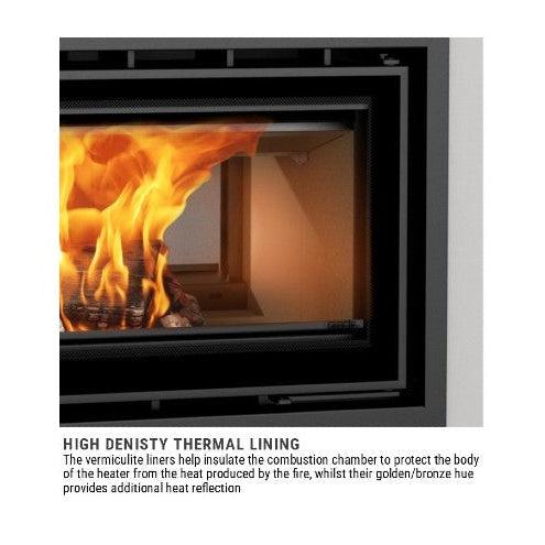 ADF Linea 100 Insert Duo Double Fronted Wood Fireplace - Image 6