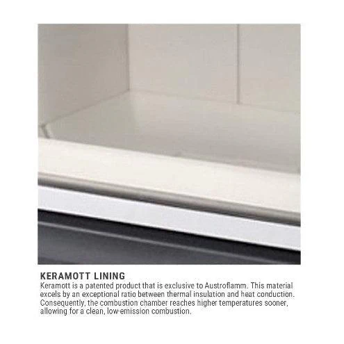 Austroflamm Dexter (Door Hinge Left with Top Extension Box & Adjustable Damper) Wood Fireplace - Image 3