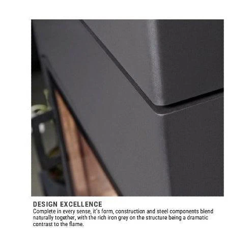 Austroflamm Dexter (Door Hinge Left with Top Extension Box & Adjustable Damper) Wood Fireplace - Image 6