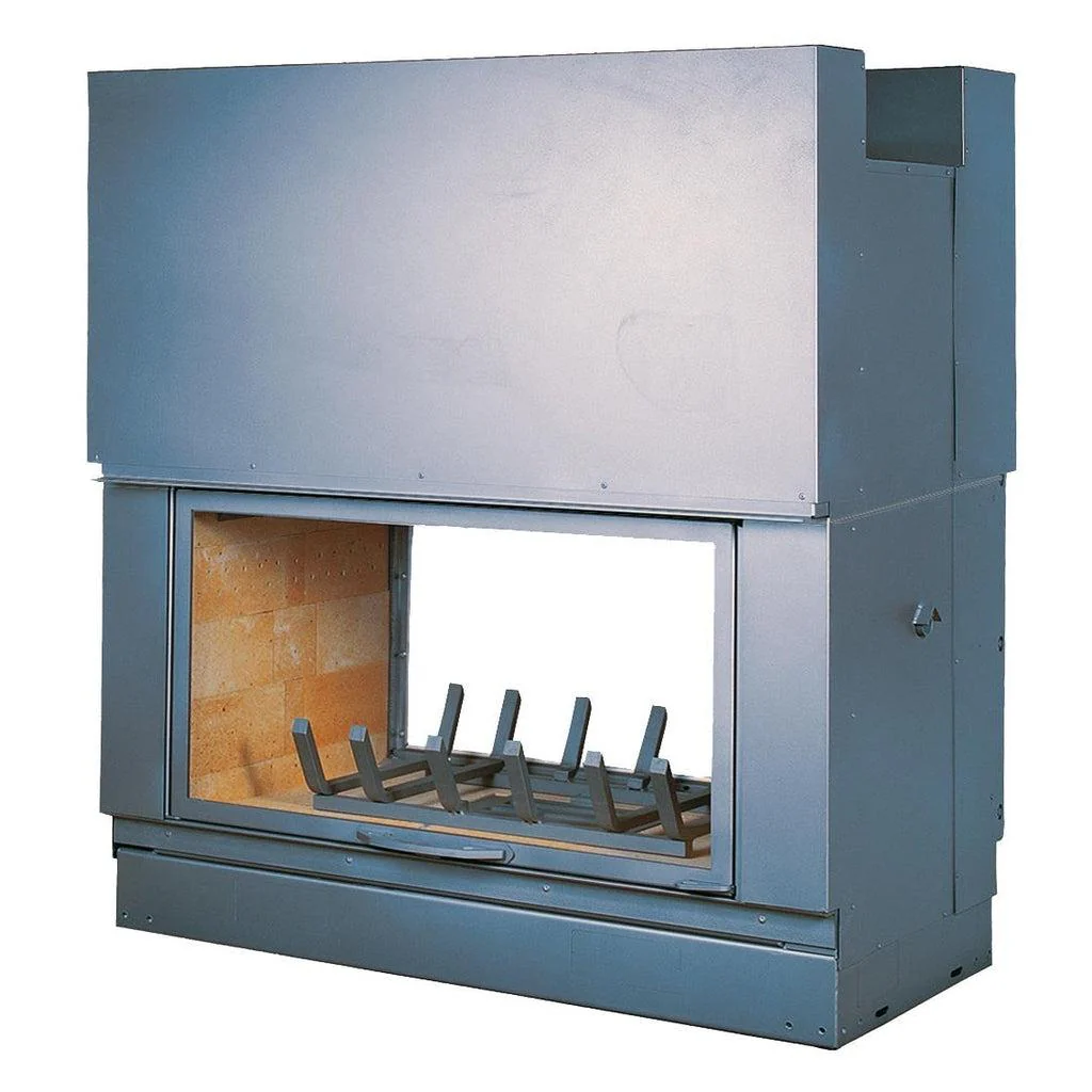 Axis H1200 DS Panoramic Double Sided Inbuilt Wood Fireplace With Lift & Swing Door - Image 4
