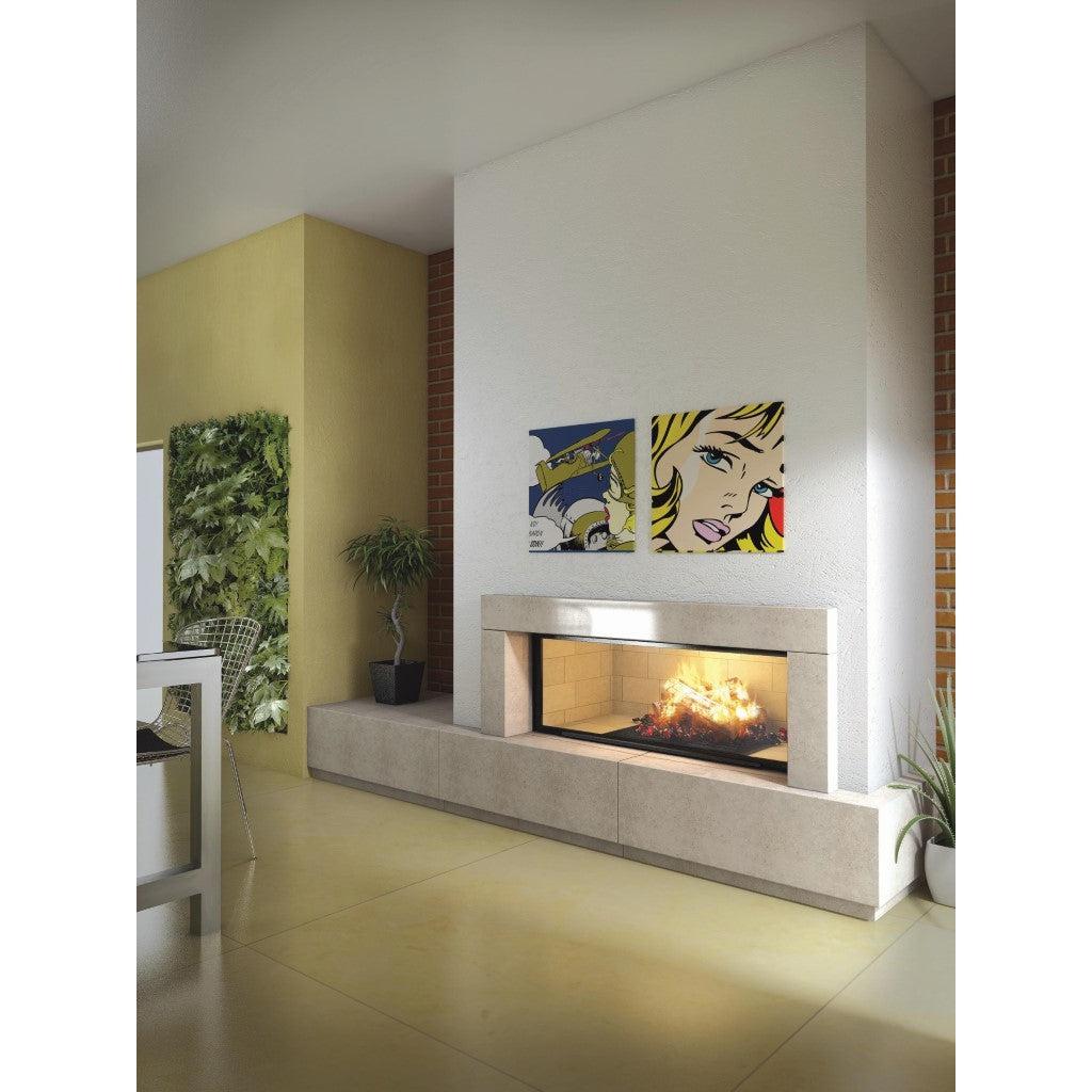 Axis H1600 Panoramic Single Sided Inbuilt Wood Fireplace With Lift & Swing Door - Image 3