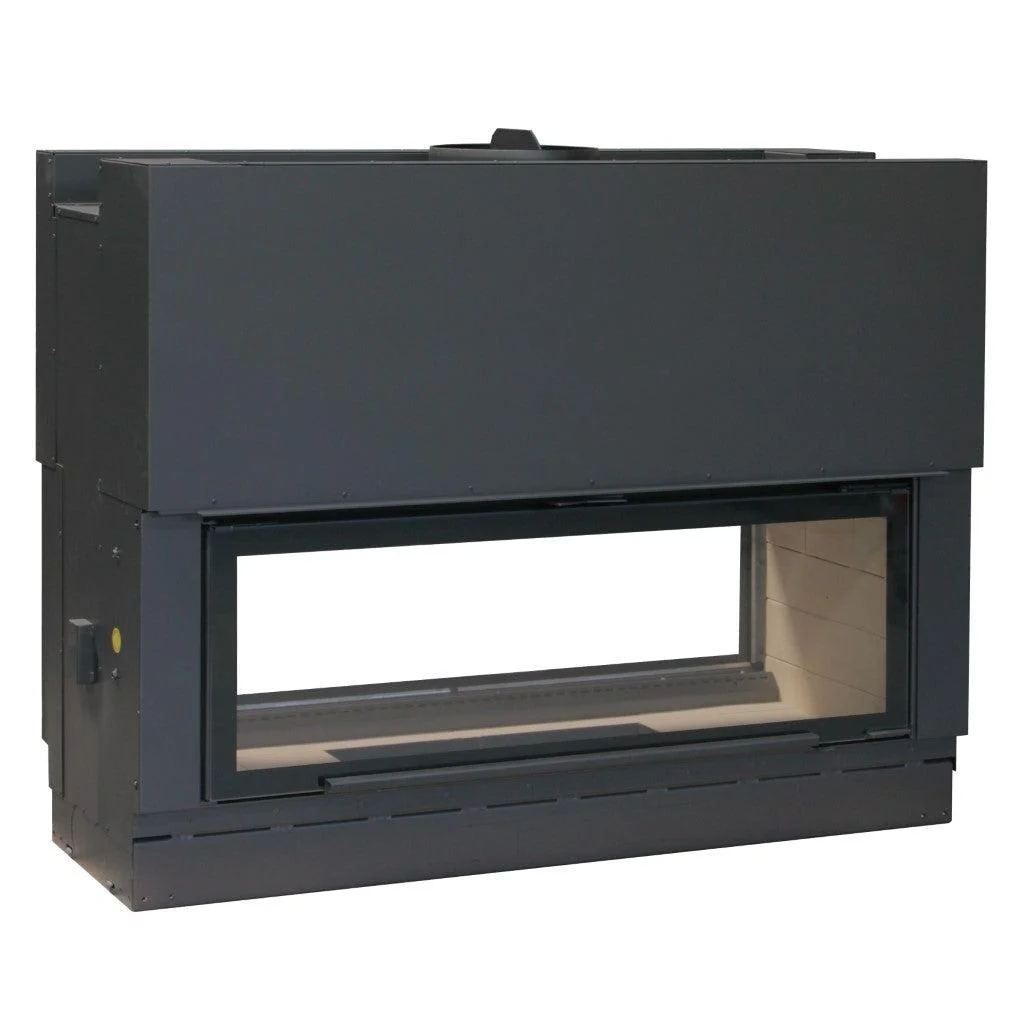 Axis H1600 XXL Panoramic Double Sided Inbuilt Wood Fireplace With Lift & Swing Door - Image 4