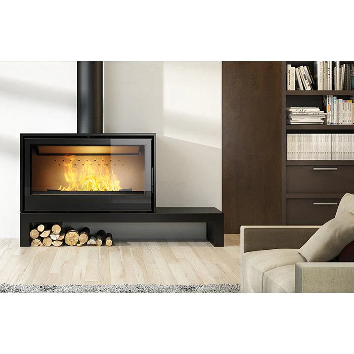 Axis I1000 Panoramic Single Sided Freestanding Wood Fireplace - Image 3