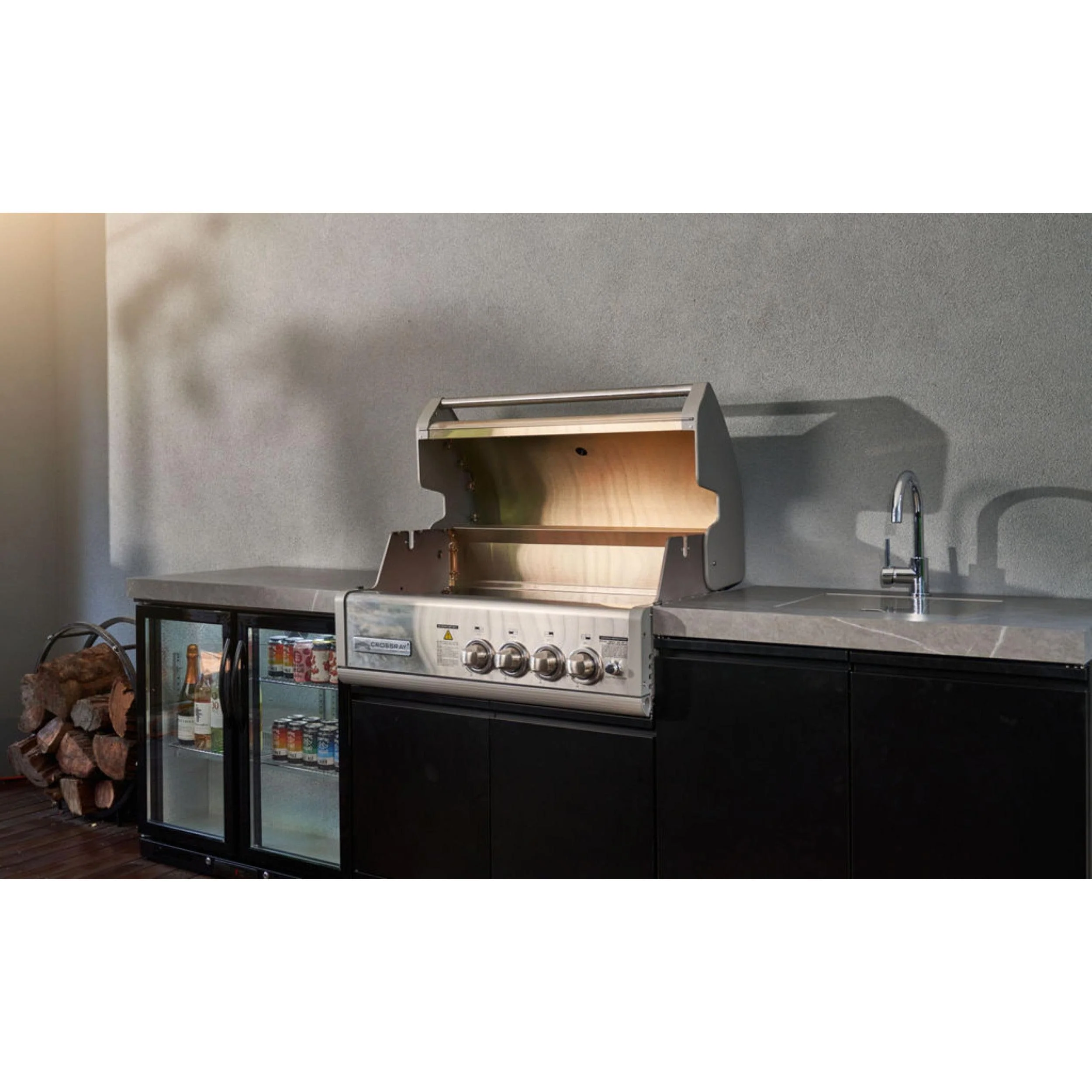 Crossray 4 Burner Gas Outdoor Kitchen Grey Bench - Image 10