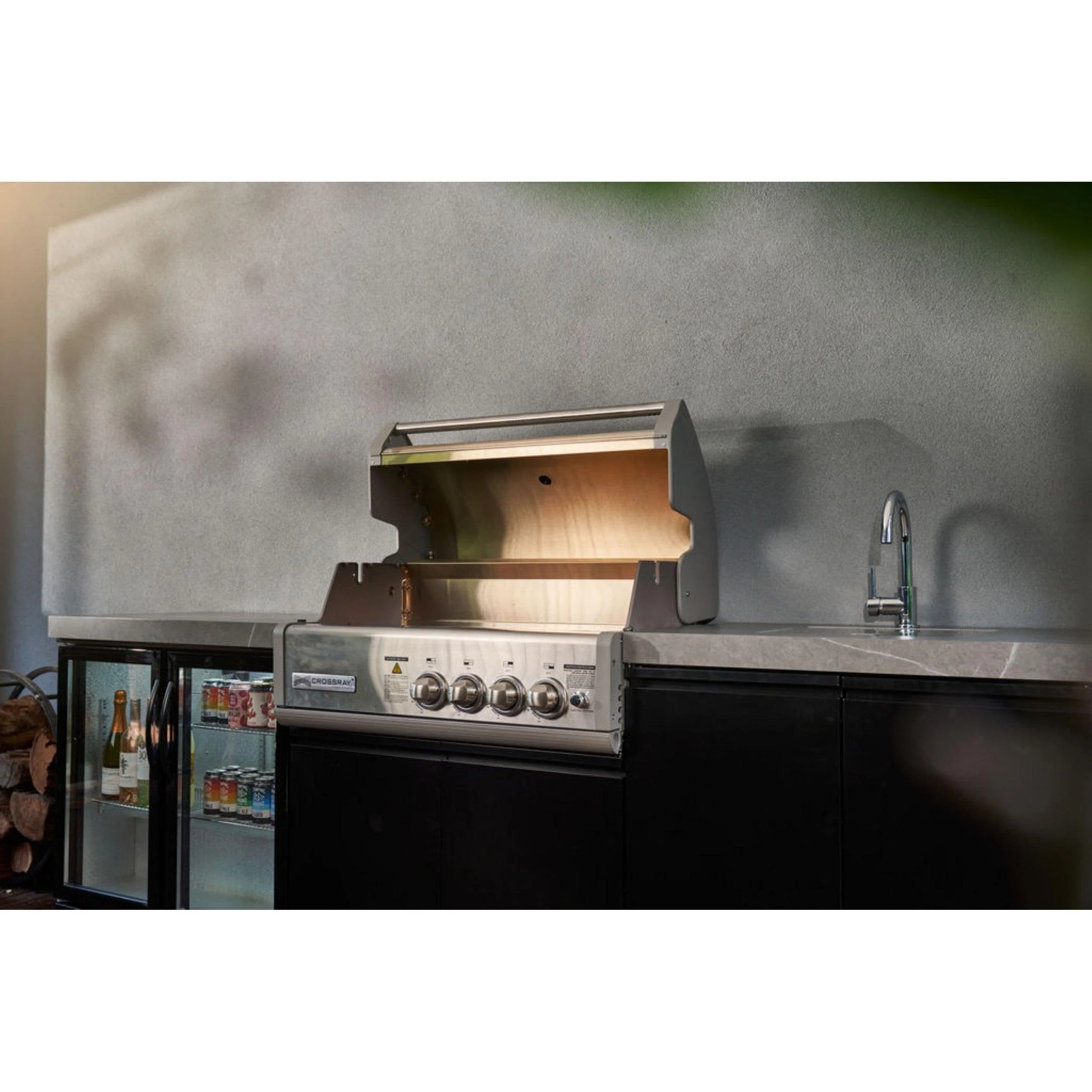 Crossray 4 Burner Gas Outdoor Kitchen Grey Bench - Image 11