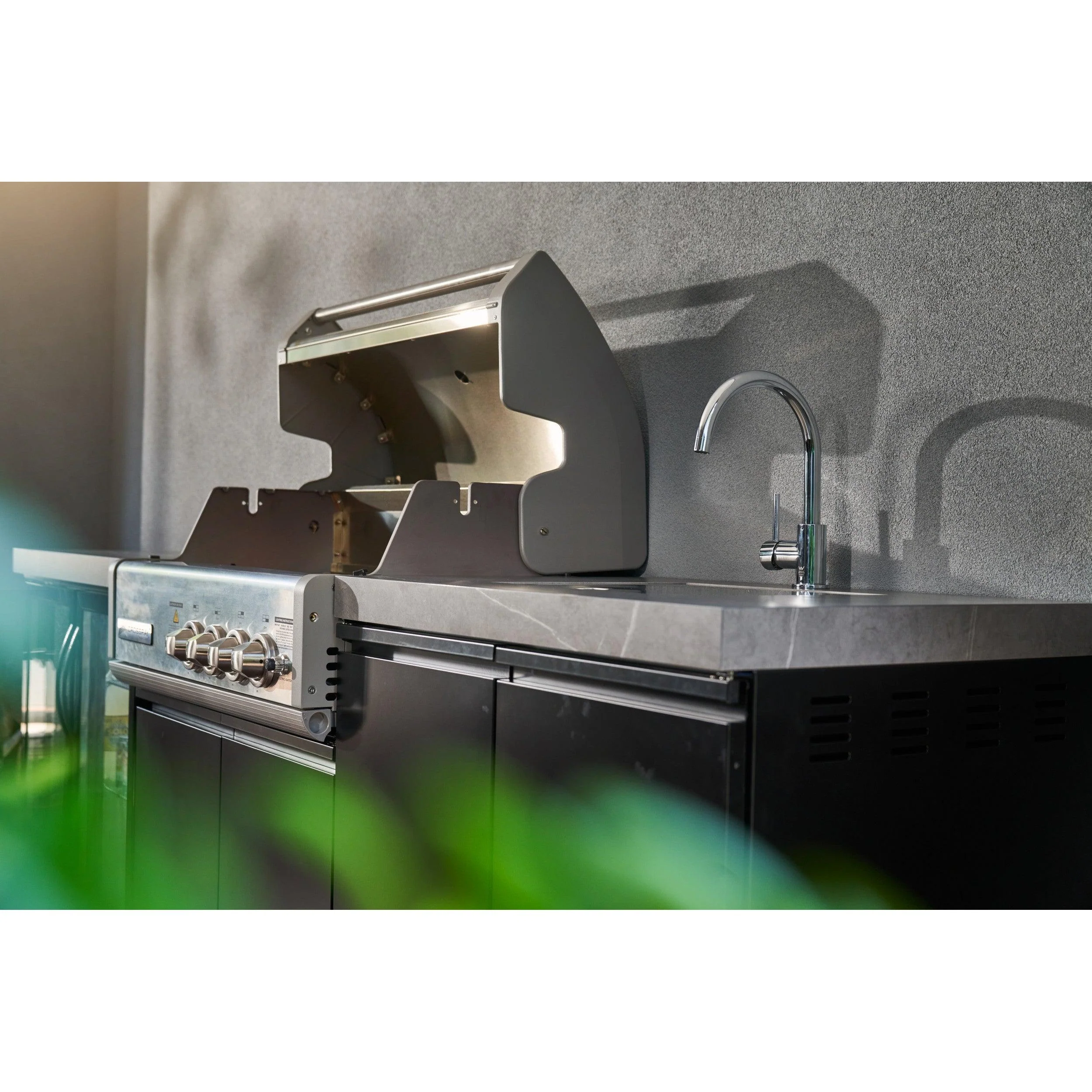 Crossray 4 Burner Gas Outdoor Kitchen Grey Bench - Image 12