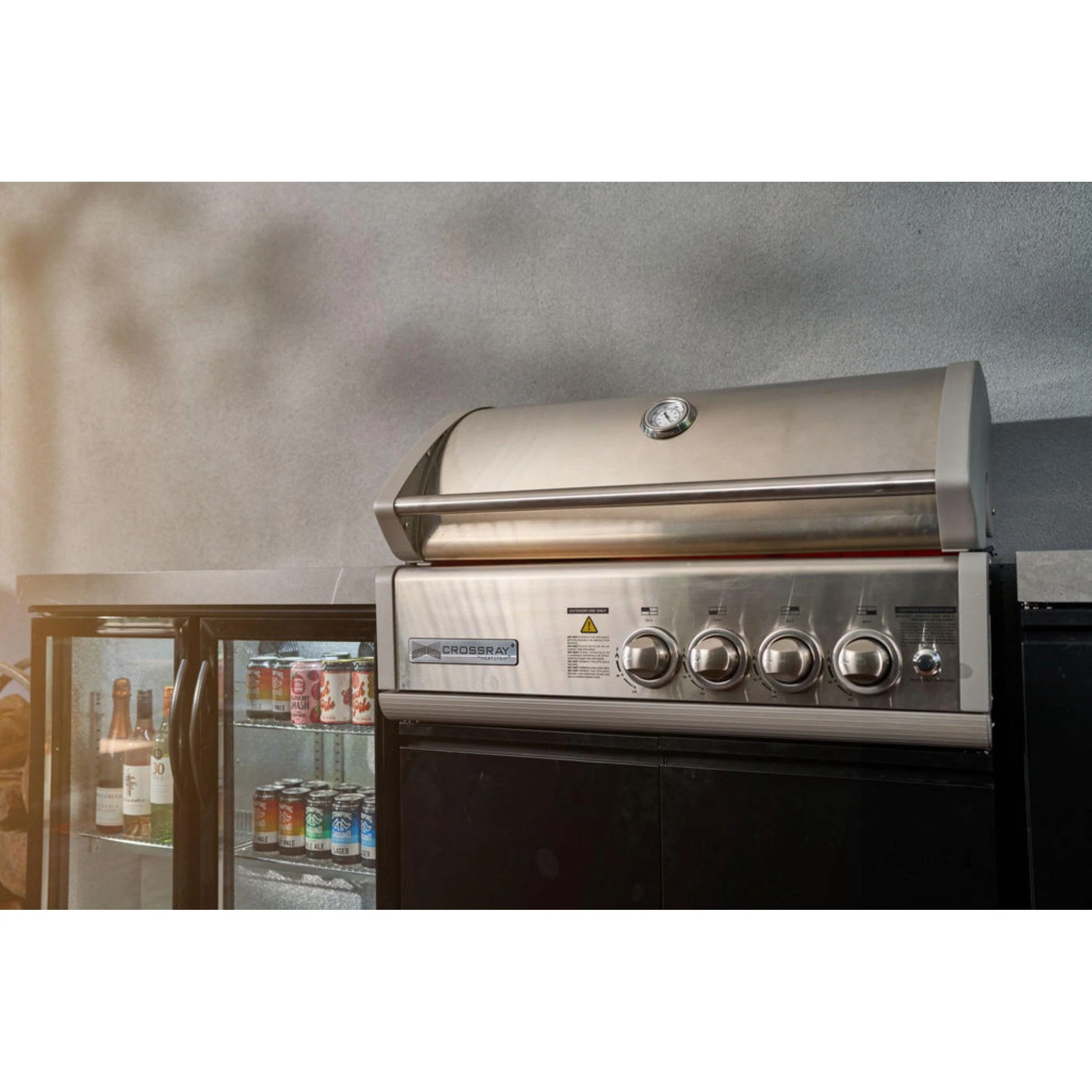 Crossray 4 Burner Gas Outdoor Kitchen Grey Bench - Image 9