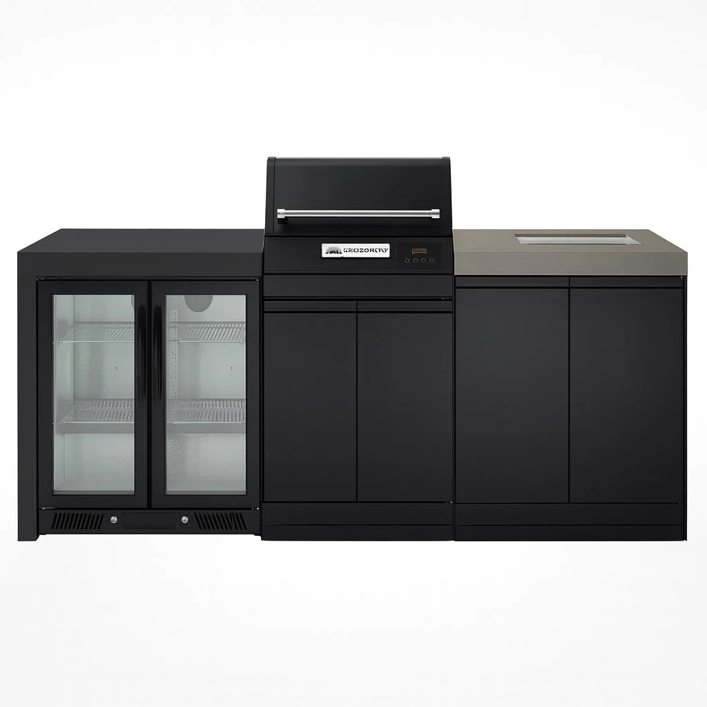 Crossray eXtreme Electric Outdoor Kitchen Black Bench