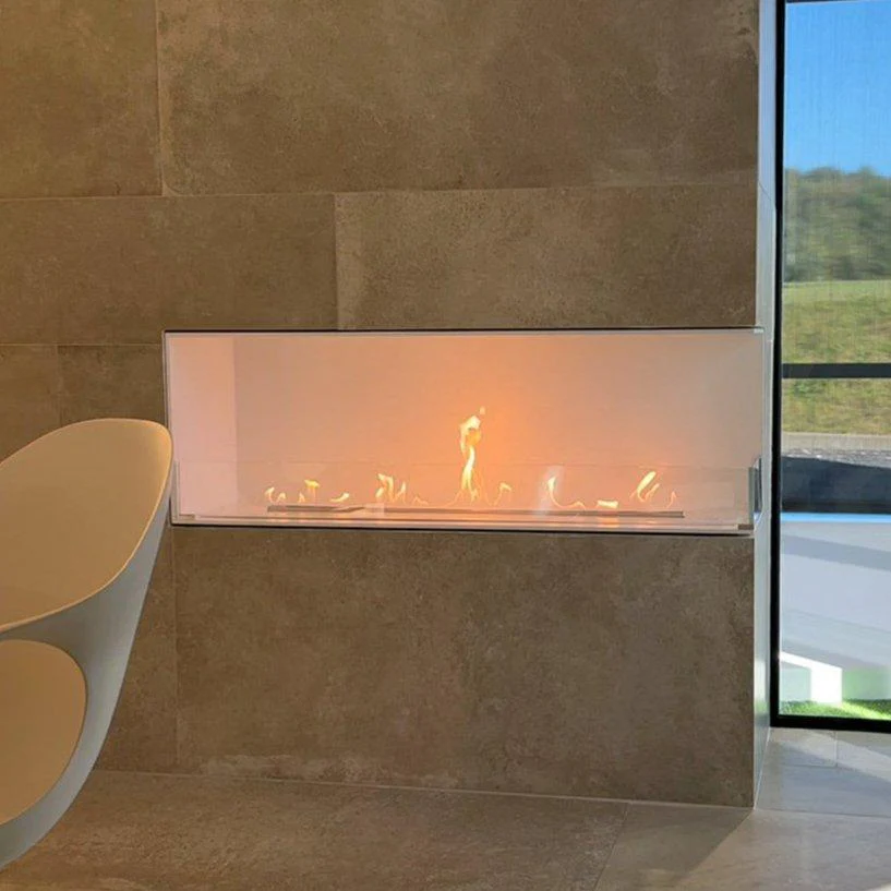 Decoflame Montreal Right Corner Ethanol Fireplace with Net Zero Burner - Image 3