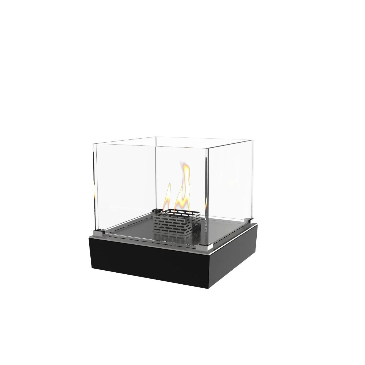 Decoflame Outdoor Net Zero Manual Nice Tower Freestanding Black Ethanol Fireplace - Image 4