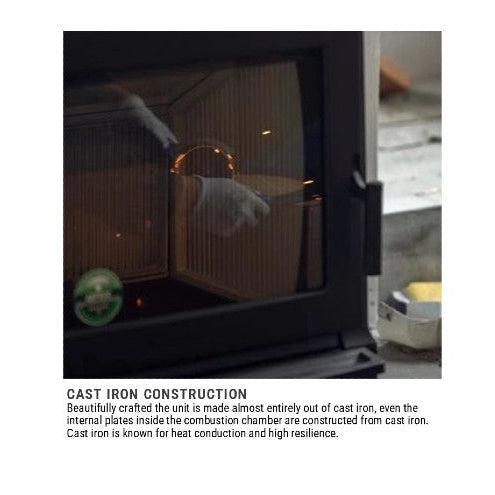 Hergom E-30M Freestanding Wood Fireplace - Image 4