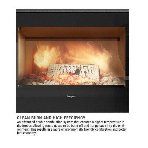 Hergom Glance L Freestanding Wood Fireplace With Legs - Image 9