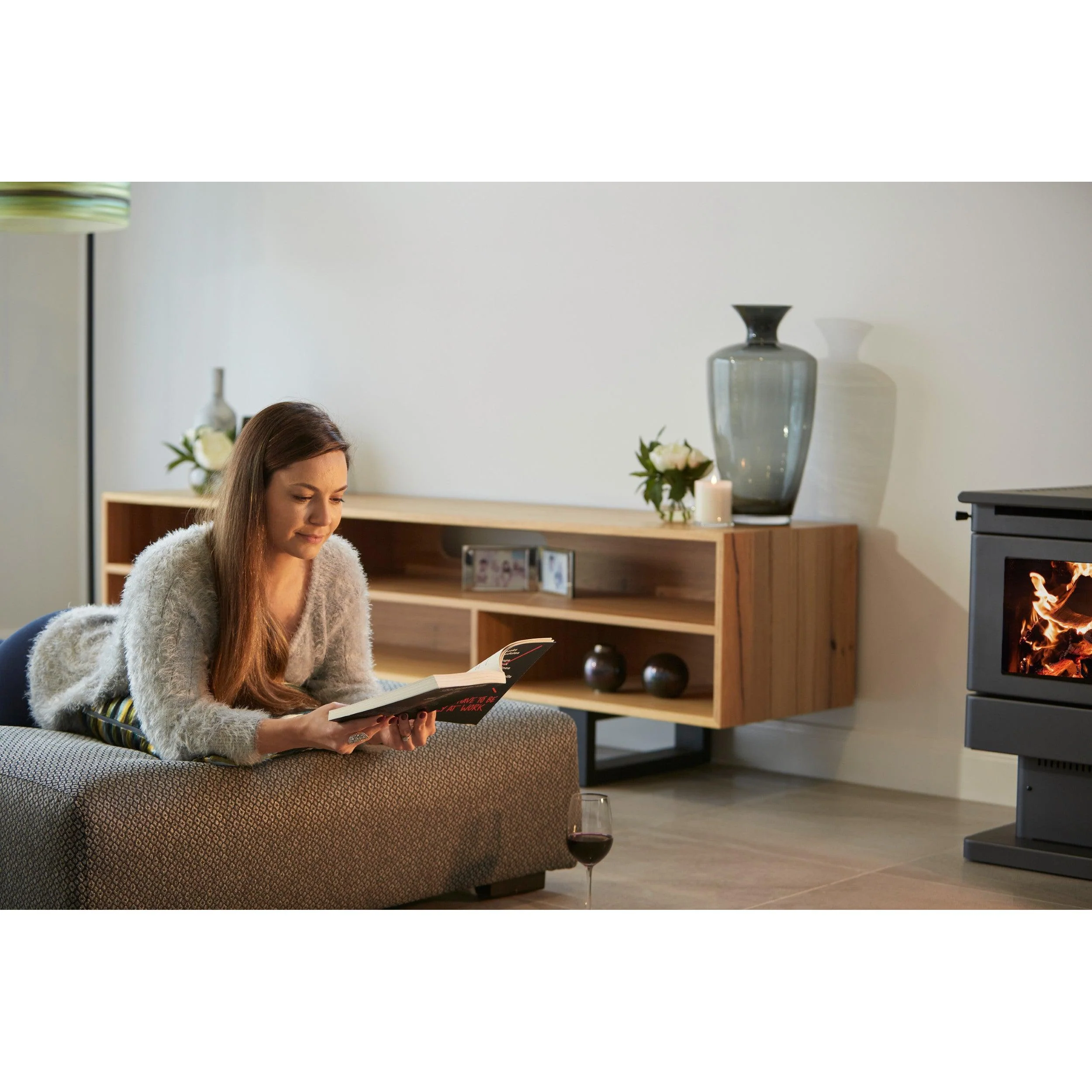 Jindara Kimberley Freestanding Wood Fireplace - Image 4