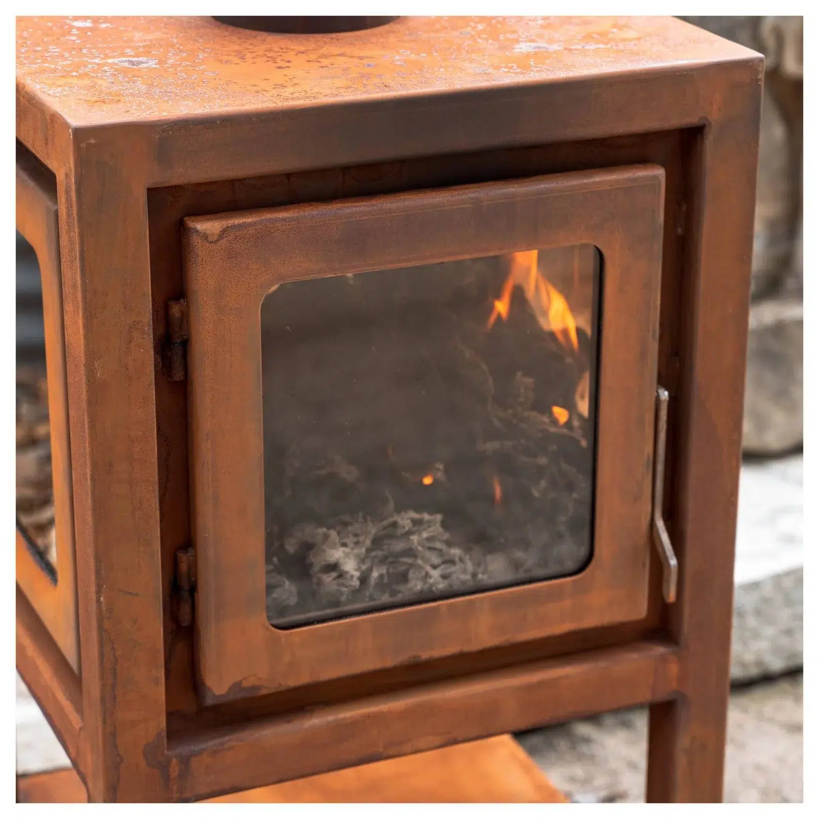 Lazaro Medium Outdoor Wood Fireplace - Image 5