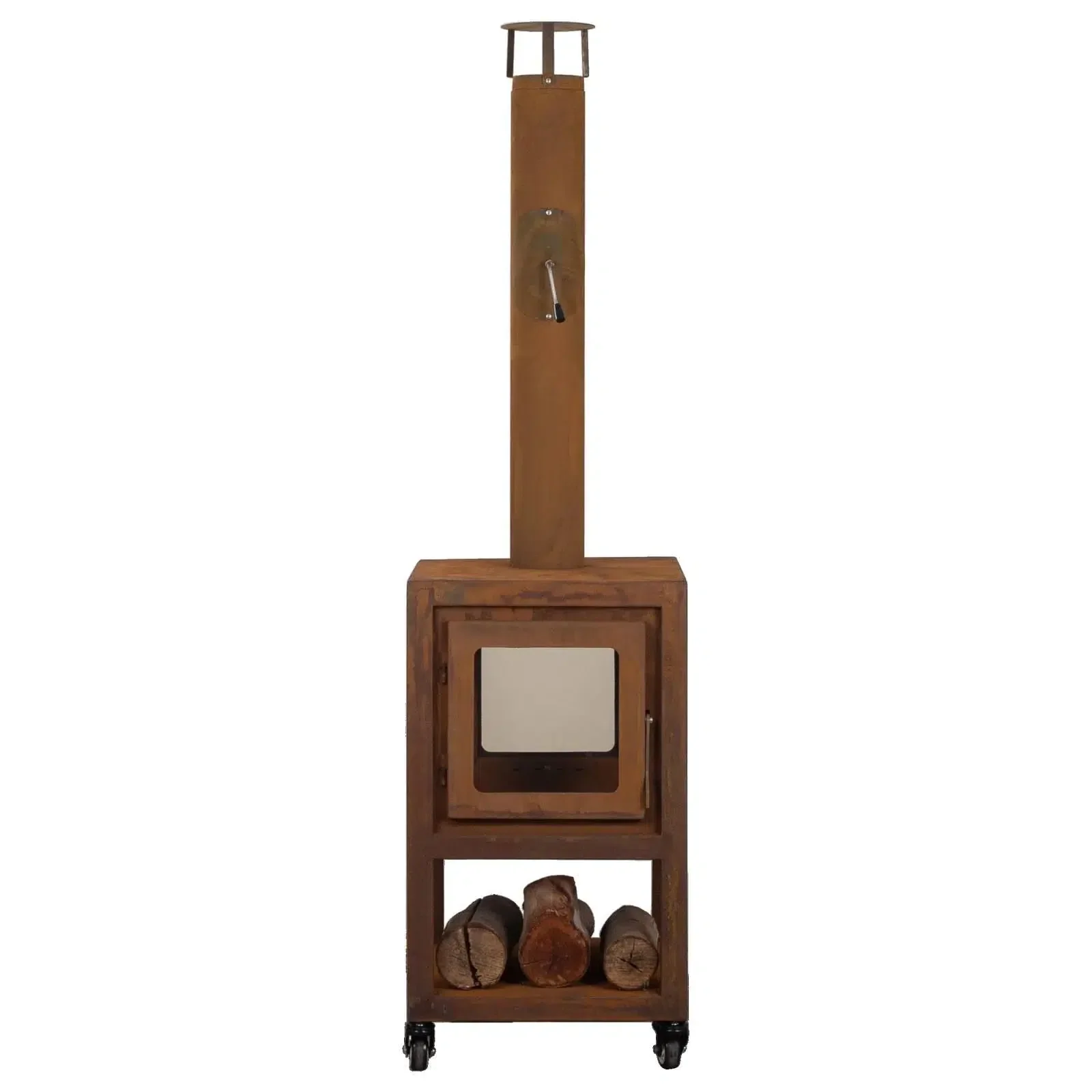 Lazaro Medium Outdoor Wood Fireplace - Image 9