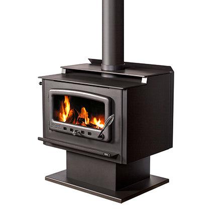 Nectre Mega Wood Fireplace with Pedestal - Image 5