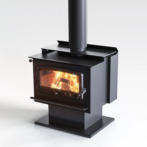 Nectre Mega Wood Fireplace with Pedestal - Image 6