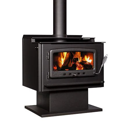 Nectre Mega Wood Fireplace with Pedestal & Fan - Image 5
