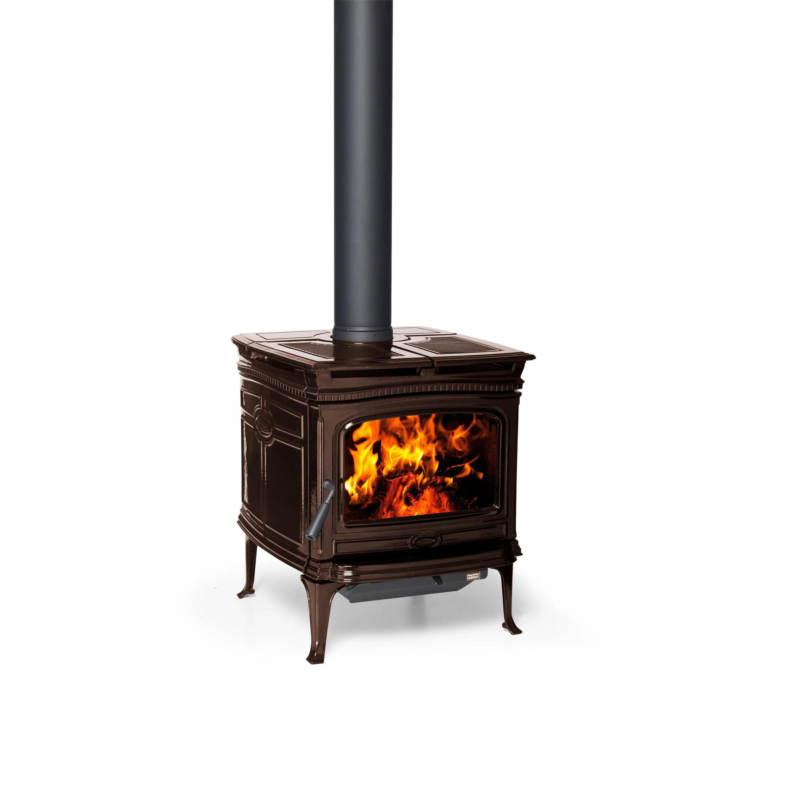 Pacific Energy Alderlea T5 Metallic Black Freestanding Wood Fireplace - Image 5