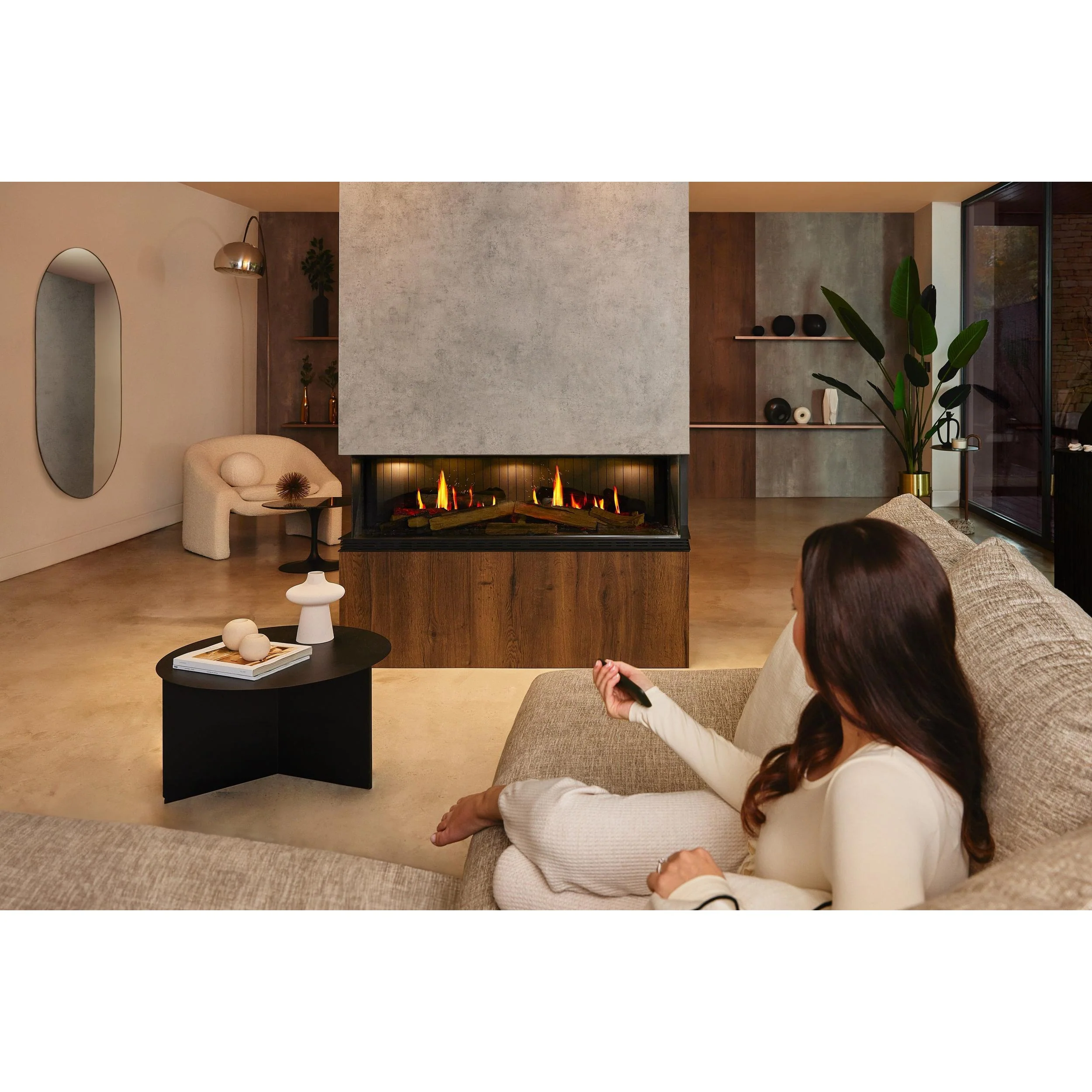 Real Flame Vista 700 Three Sided Electric Fireplace - Image 2