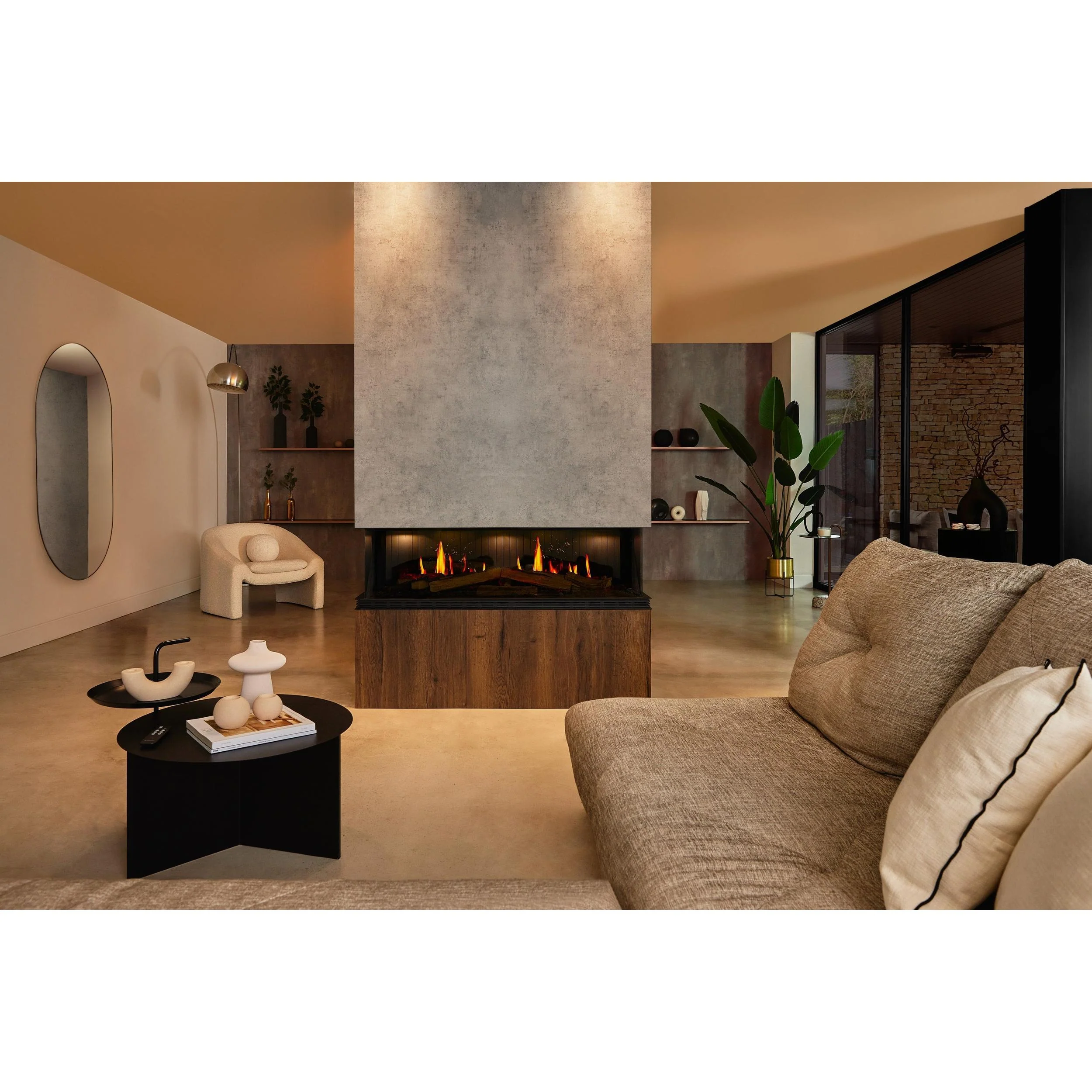 Real Flame Vista 700 Three Sided Electric Fireplace - Image 3