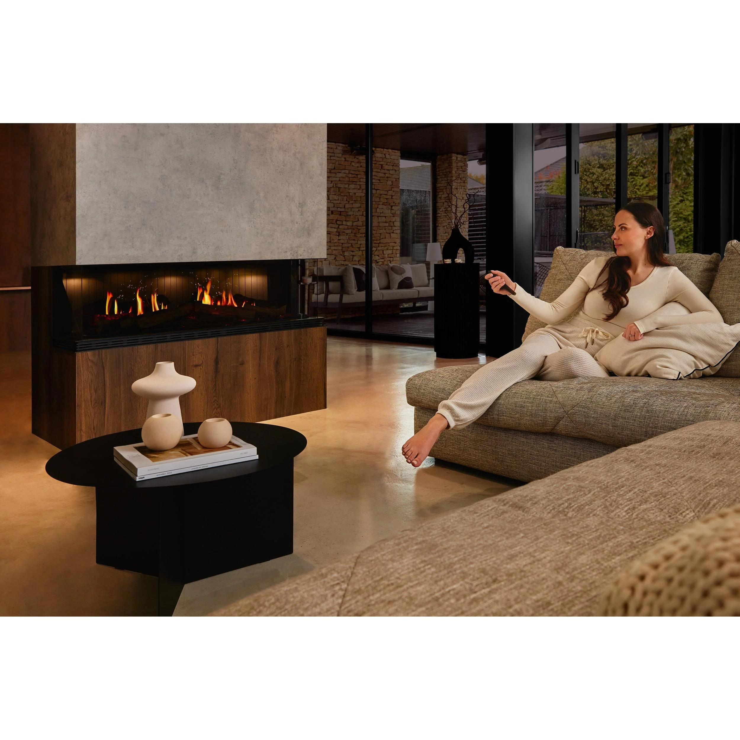 Real Flame Vista 700 Three Sided Electric Fireplace - Image 4