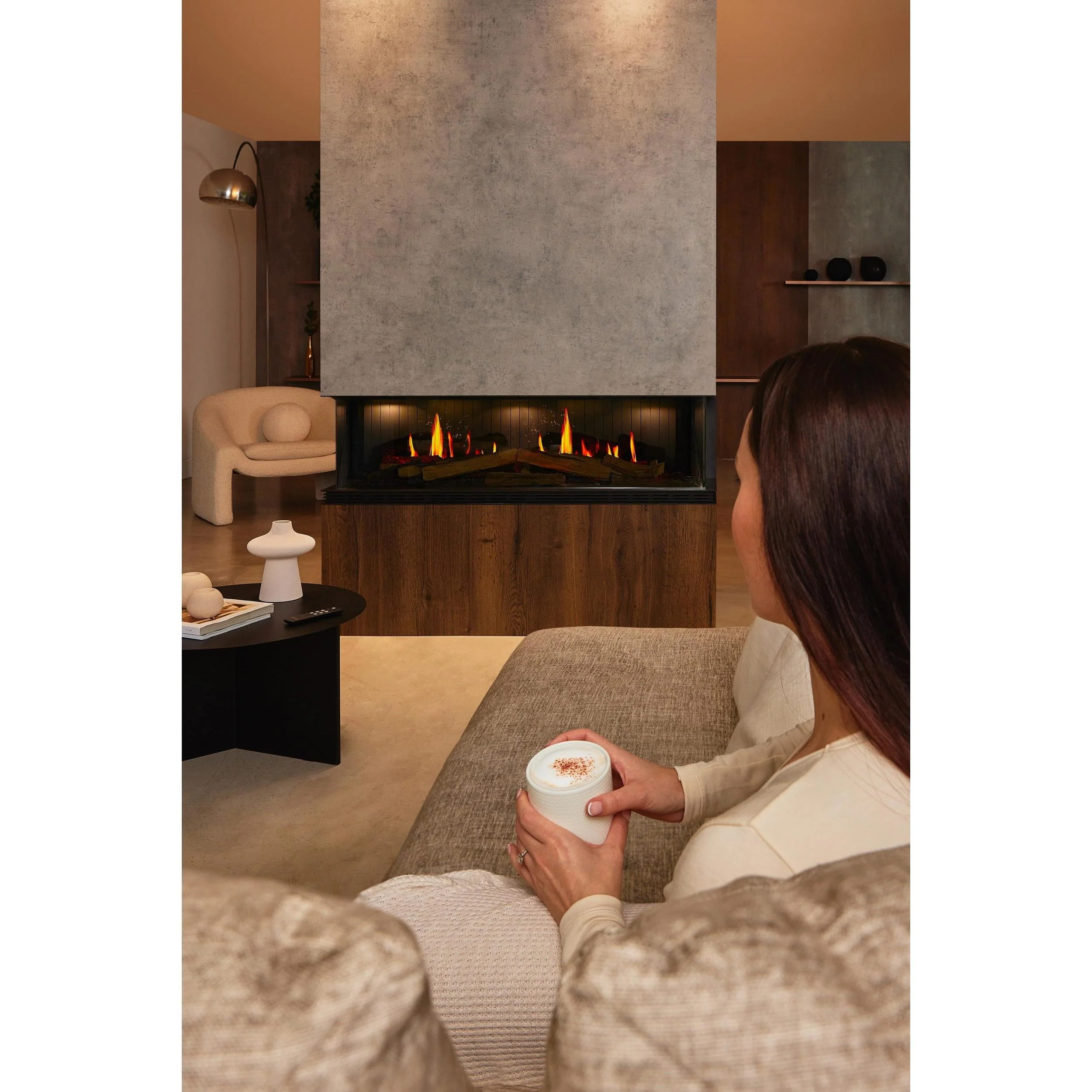 Real Flame Vista 700 Three Sided Electric Fireplace - Image 6