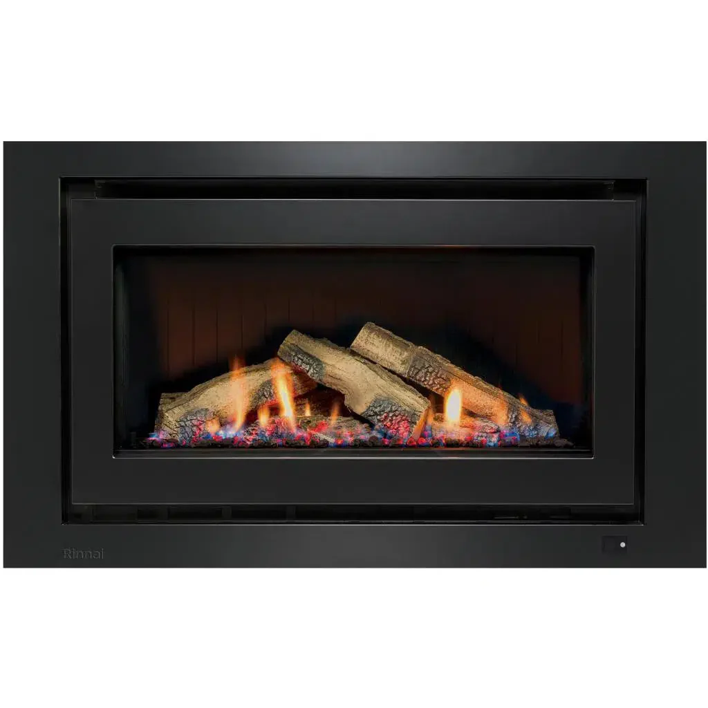 Rinnai 950 Log Set Black Gas Fireplace - Image 3