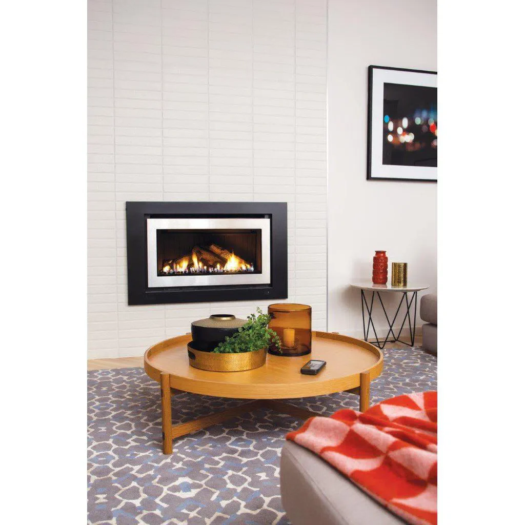 Rinnai 950 Log Set Stainless Steel Gas Fireplace - Image 3