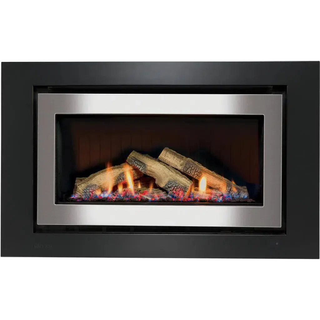 Rinnai 950 Log Set Stainless Steel Gas Fireplace - Image 4