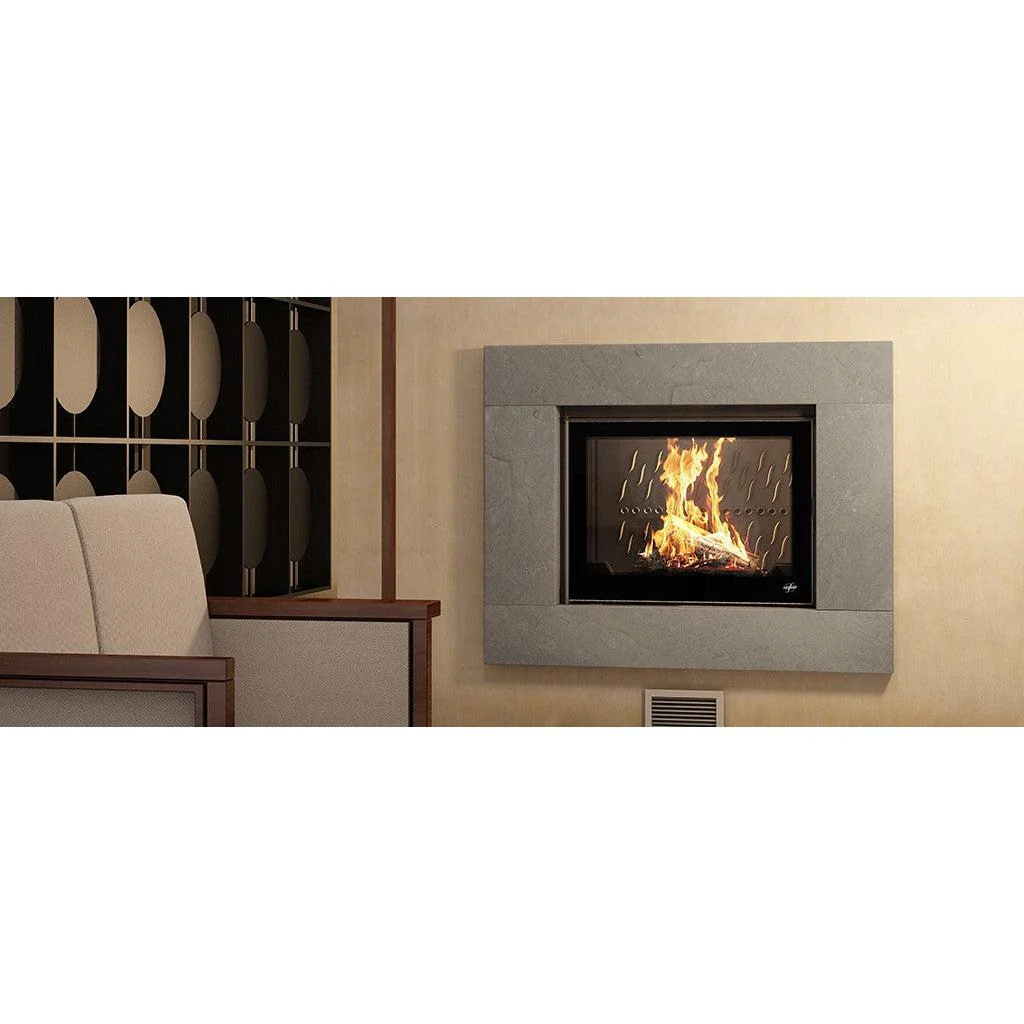 Seguin Europa 7 Wood Fireplace With Black Line Glass & Swing Door - Image 2