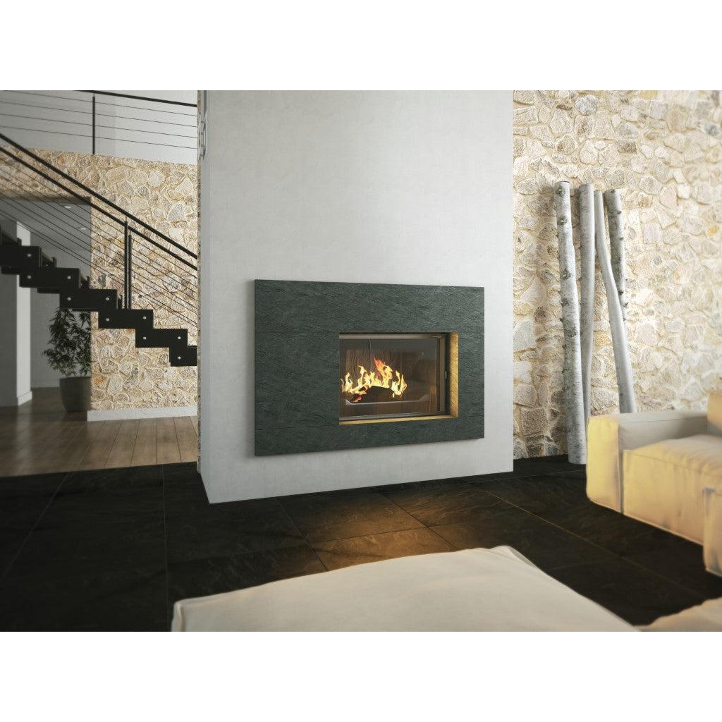 Seguin Europa 7 Wood Fireplace With Black Line Glass & Swing Door - Image 3