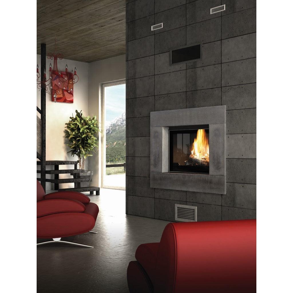 Seguin Europa 7 Wood Fireplace With Black Line Glass & Swing Door - Image 4
