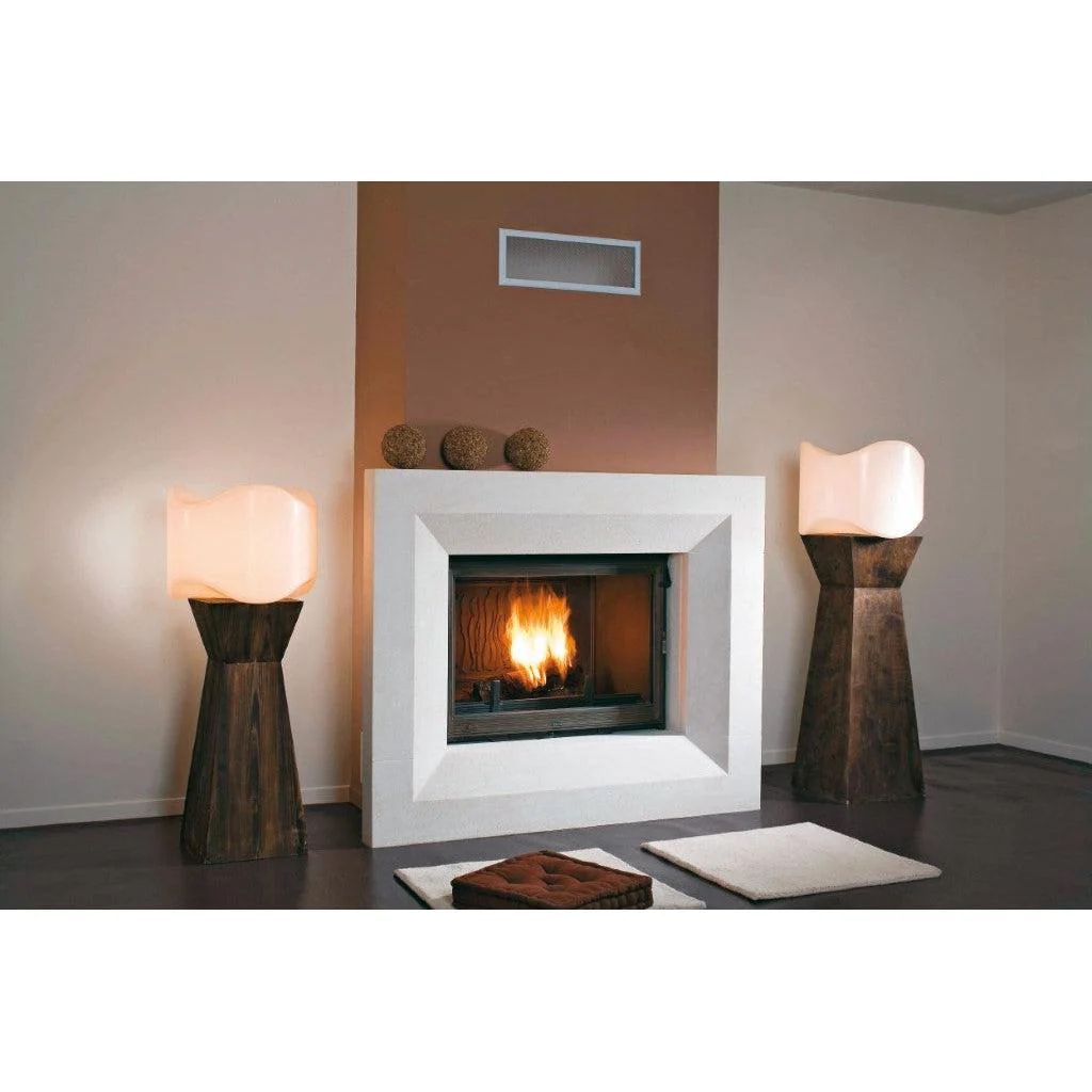 Seguin Super 9 Wood Fireplace With Swing Door & Black Line Glass - Image 6